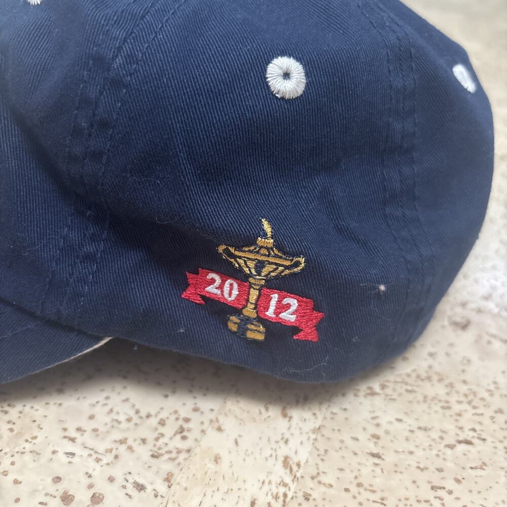 Medinah Country Club Ryder Cup 2012 Navy Golf Baseball Cap 100% Cotton - Picture 2 of 8